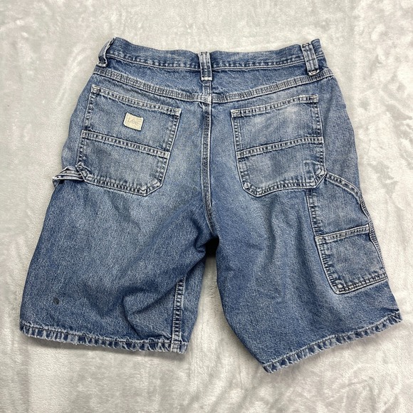 Lee Carpenter Shorts Mens 32 Blue Denim Utility Pockets Hammer Loop 2195207 - Picture 2 of 6